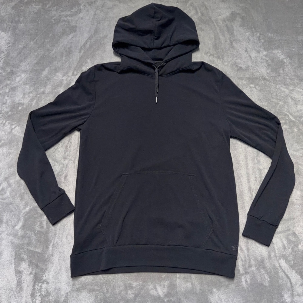 Cozy Earth Bamboo Hoodie Men Small Black Premium Pullover Loungewear Soft